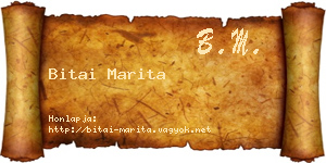 Bitai Marita névjegykártya
